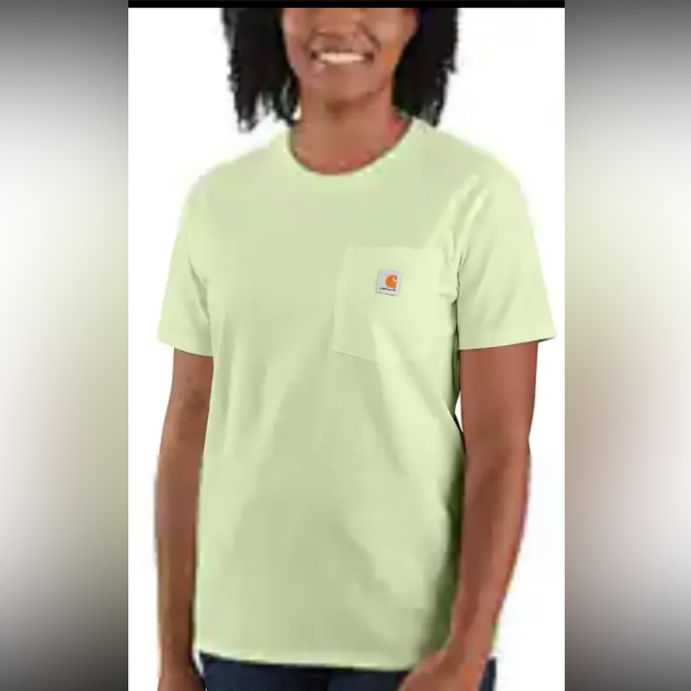CARHARTT WOMENS LONG SLEEVE TEE XL GREEN - Picture 3 of 10